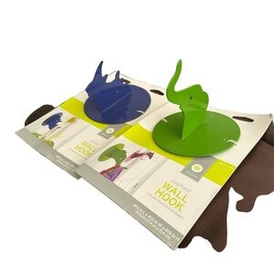 Elephant and Rhino Wall Hook Towel Hat Clothes Hanger Baby Kid Child
